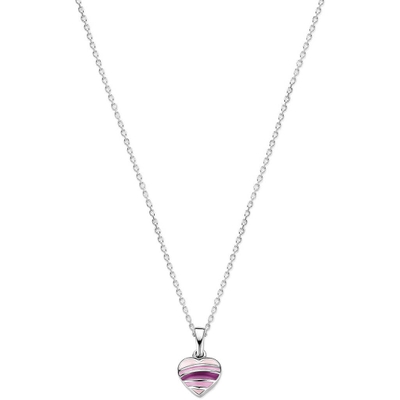 collier hartje 36  4 cm zilver gerhodineerd