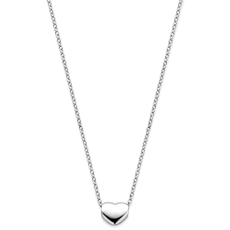 collier hartje 41  4 cm zilver gerhodineerd