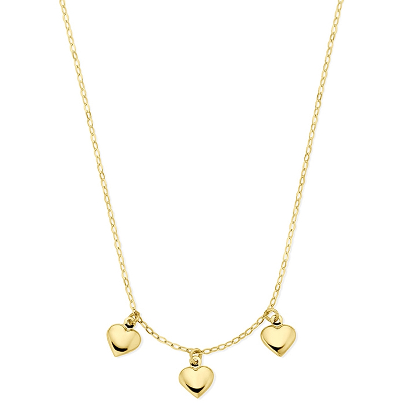 collier hartjes 40 - 42 cm 14K geelgoud