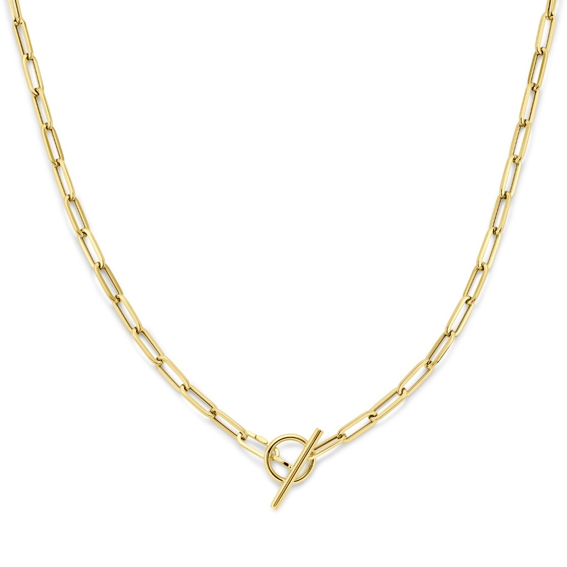 collier kapittelslot 4 mm 42 cm 14K geelgoud
