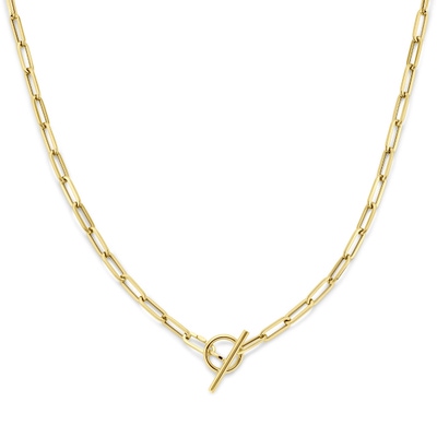 collier kapittelslot 4 mm 42 cm 14K geelgoud