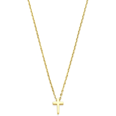 collier kruis 41 - 43 - 45 cm 14K geelgoud