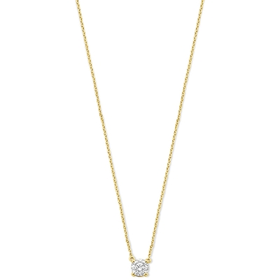 collier lab grown diamant 025ct g vs 41 - 43 - 45 cm 14K geelgoud