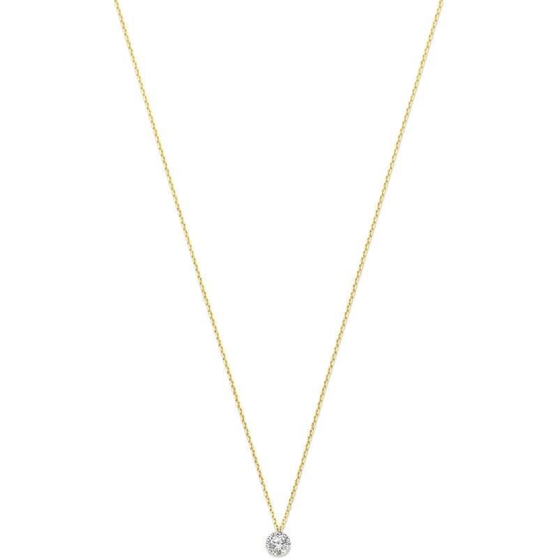 collier lab grown diamant 40 - 42 - 44 cm 025ct g si 14K geelgoud
