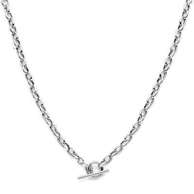 collier marine 5 mm 42 cm kapittelslot zilver gerhodineerd