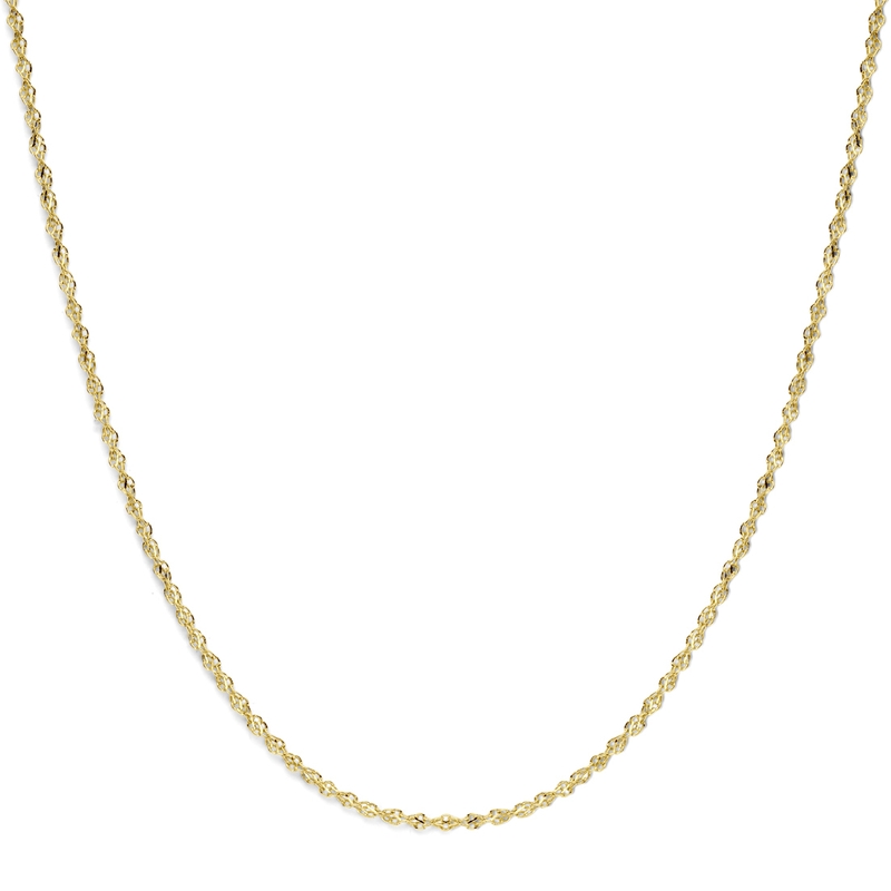 collier massief 32 mm 45 cm Silgold geel met zilverkern