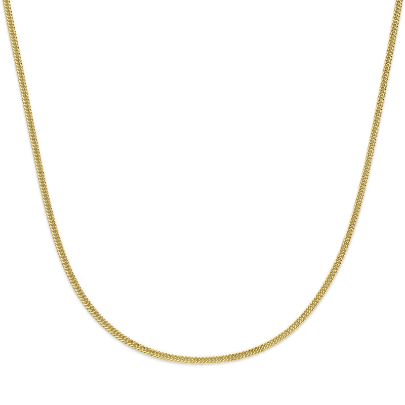collier massief 3 mm 45 cm Silgold geel met zilverkern