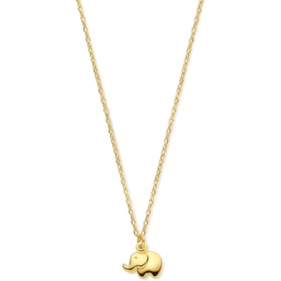 collier olifant 36 - 38 - 40 cm 14K geelgoud