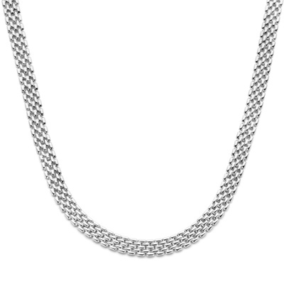 collier panter 8 mm 43 cm zilver gerhodineerd