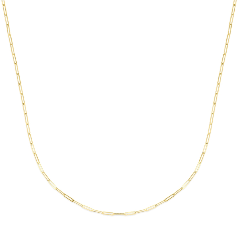 collier paperclip 18 mm 45 cm 14K geelgoud