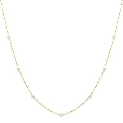 collier parels 42 - 45 cm 14K geelgoud