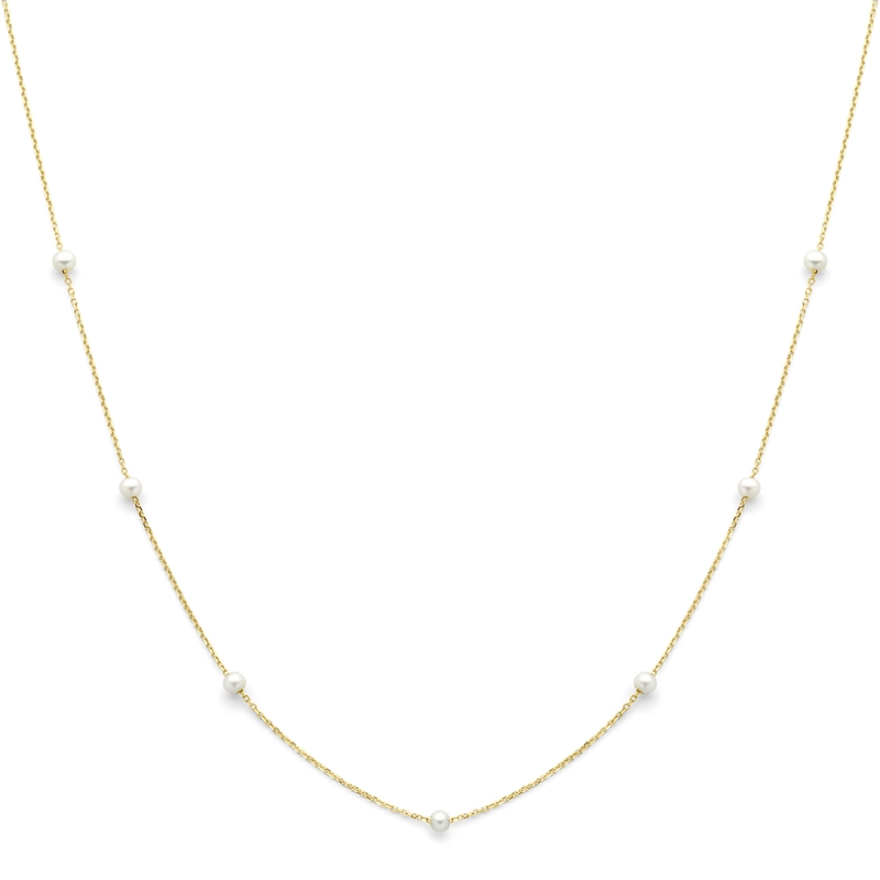 collier parels 42 - 45 cm 14K geelgoud