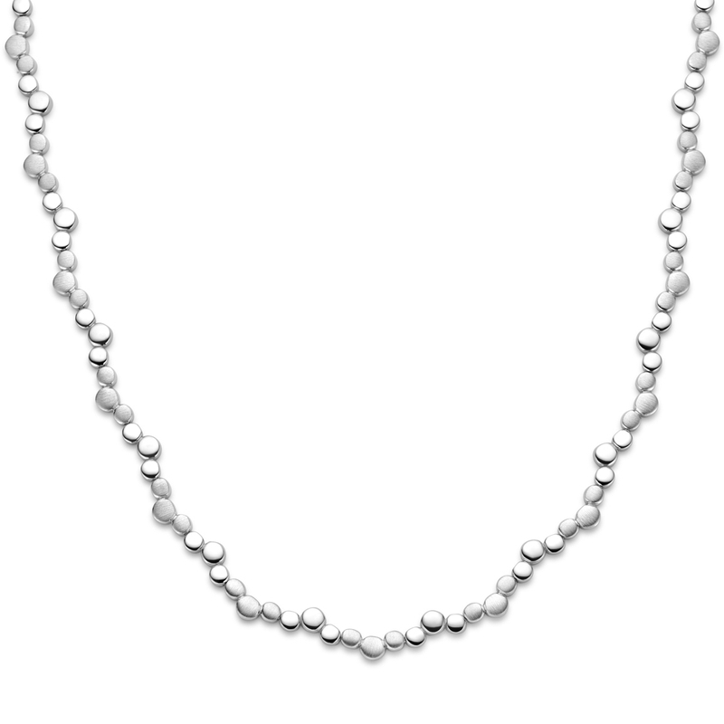 collier polimat 75 mm 45 cm zilver gerhodineerd