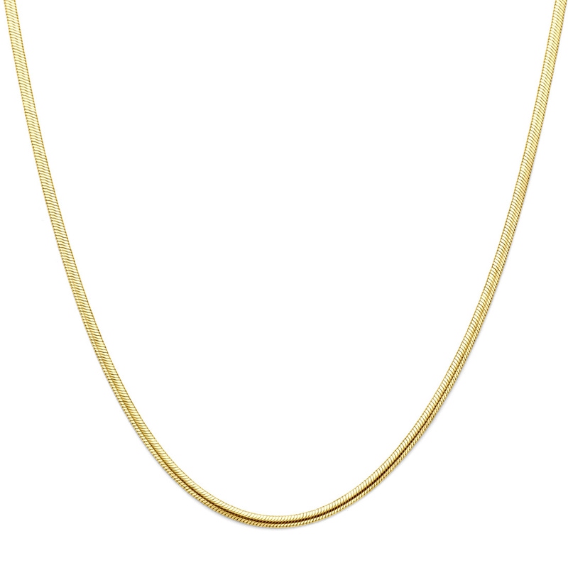 collier slang 33 mm 45 cm Zilgold geel met zilverkern