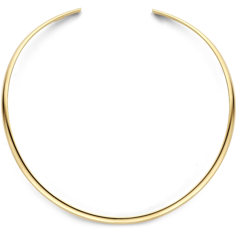 collier spang ovale buis 14K geelgoud