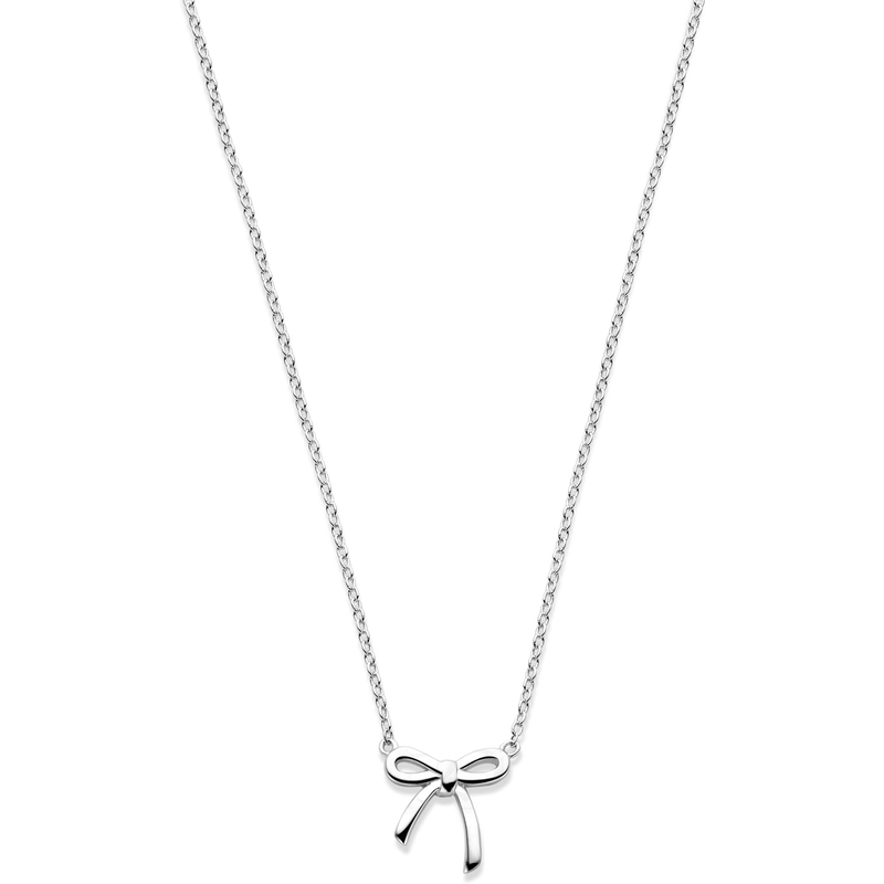collier strik 41 - 43 - 45 cm zilver gerhodineerd