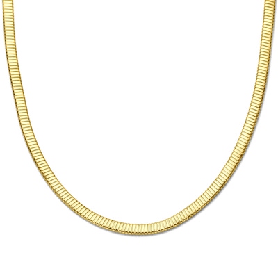 collier tubogas 6 mm 42 cm 14K geelgoud