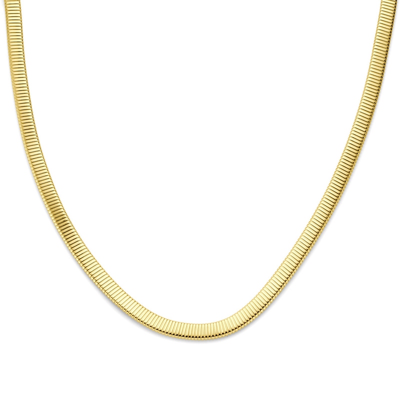 collier tubogas 8 mm 45 cm 14K geelgoud