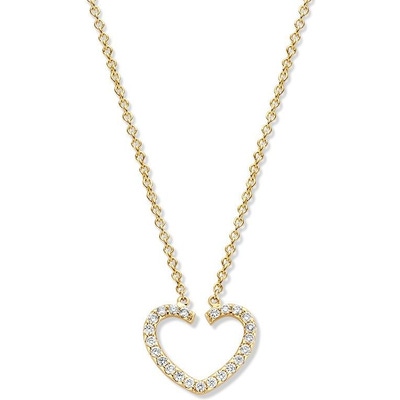 Collier geelgoud briljant 012 crt