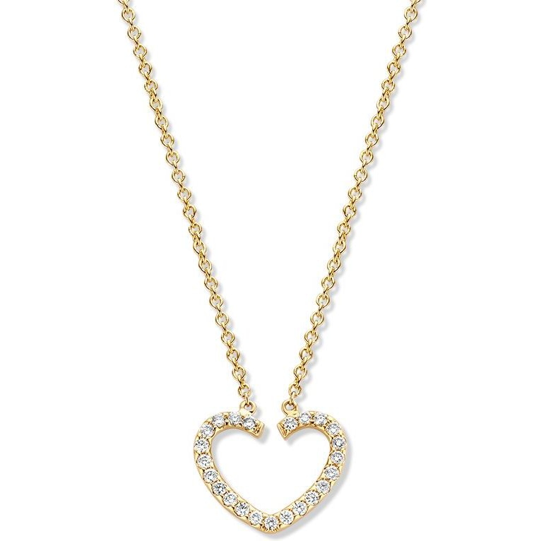 Collier geelgoud briljant 012 crt