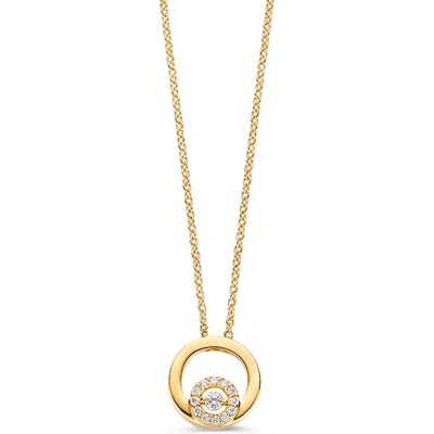 CP118057 14k gouden ketting met hanger 006 ct diamant