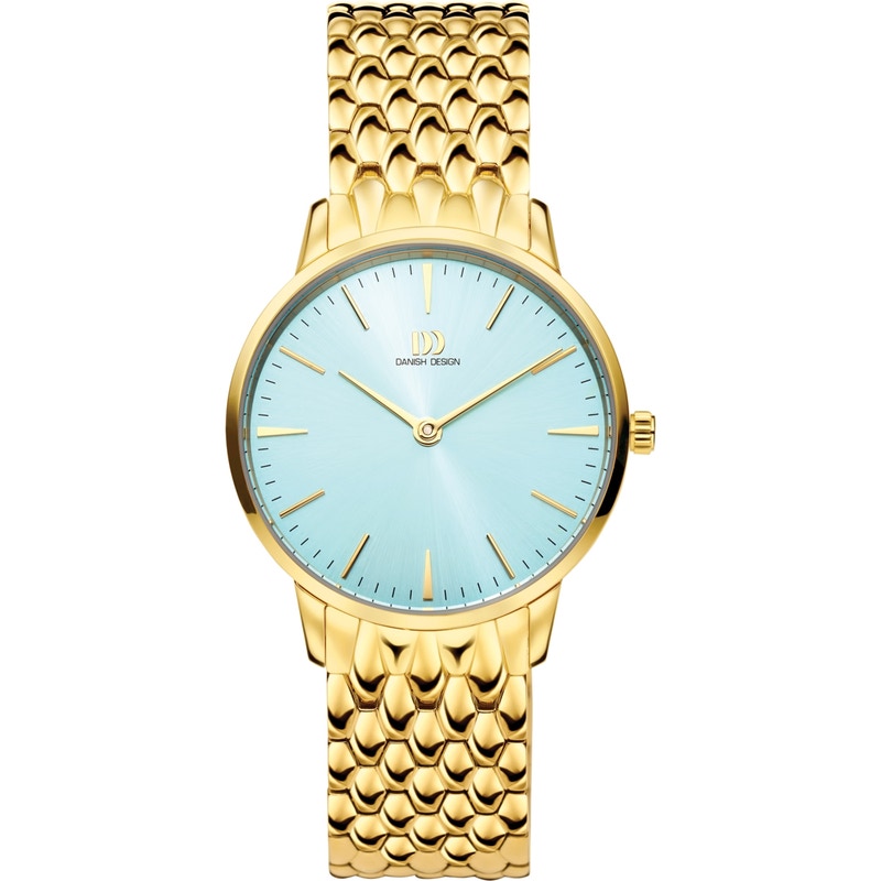 Danish Design IV77Q1251 Akilia Gold Husky blue horloge 32 mm