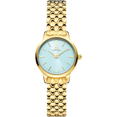 Danish Design IV77Q1268 Akilia Mini Gold Husky Blue horloge 22 mm
