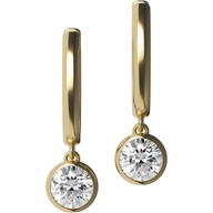Delve Jewellery 011 18k gouden oorringen met hanger met 1,00 ct diamant