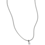 Delve Jewellery 003 18k witgouden ketting met 0,50 ct diamant peer