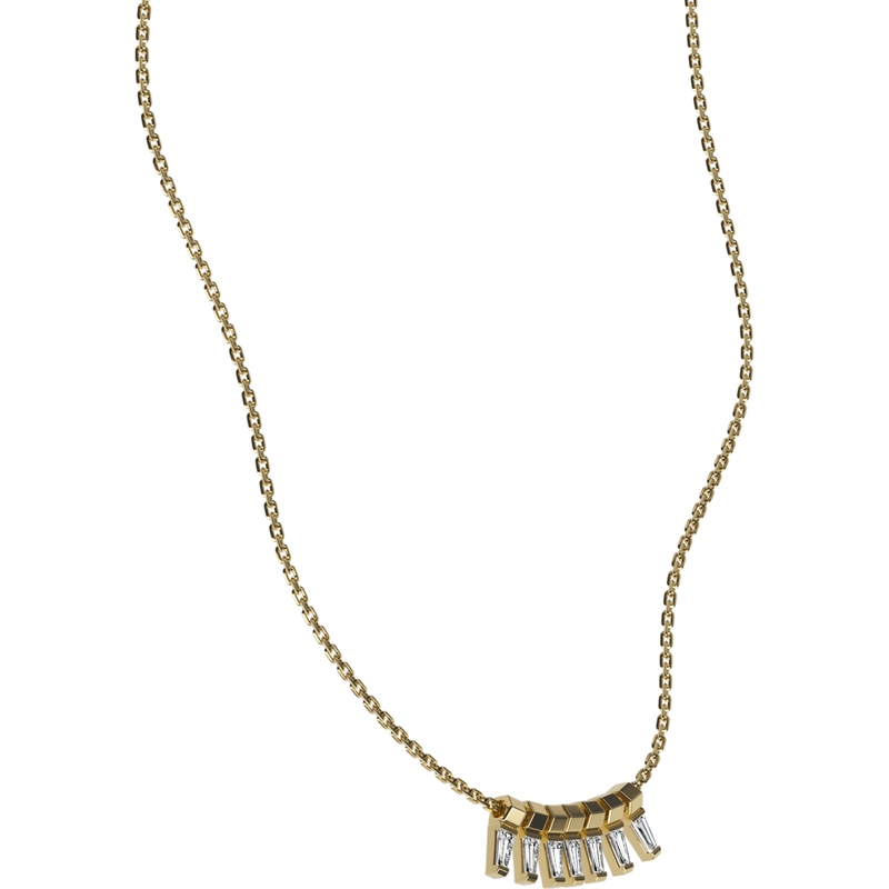Delve Jewellery 007 18k gouden collier met 0,84 ct diamant baquette