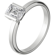 Delve Jewellery 004 18k witgouden solitair ring met 1,00 ct diamant