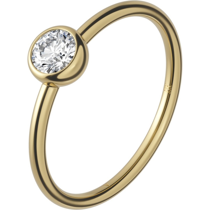 Delve Jewellery 011 18k gouden solitair ring met 0,30 ct diamant