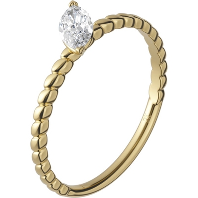 Delve Jewellery 015 18k gouden solitair ring markies 0,30 ct diamant