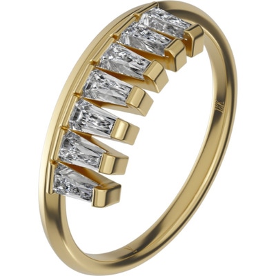 Delve Jewellery 029 18k gouden rijring met 0,84 ct diamant baquette