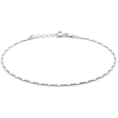 enkelbandje 23 mm 24  2 cm zilver gerhodineerd
