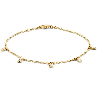 AG117202 14k gouden armband met 021 ct diamant