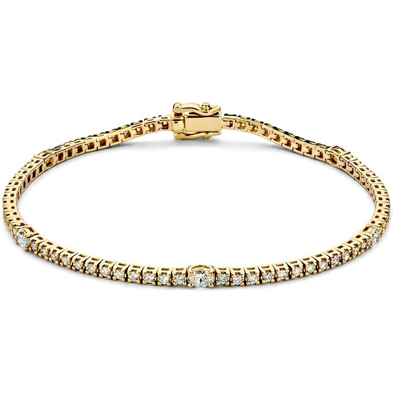 Excellent Jewelry AG117679 14k gouden tennisarmband met 1,80 ct diamant