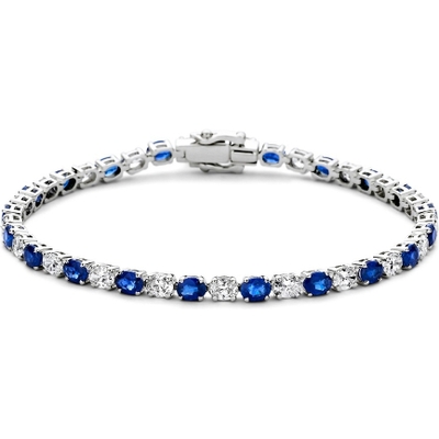 AG238044 14k witgouden armband met saffier en 305 ct diamant