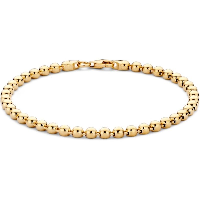 Excellent Jewelry AM108016 14k gouden armband met bolletjes 19 cm