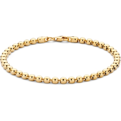 AM108016 14k gouden armband met bolletjes 19 cm