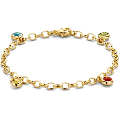 AP137434 14k gouden armband gourmet met edelsteen