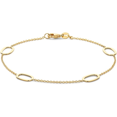 AT107934 14k gouden armband met schakels 19 cm