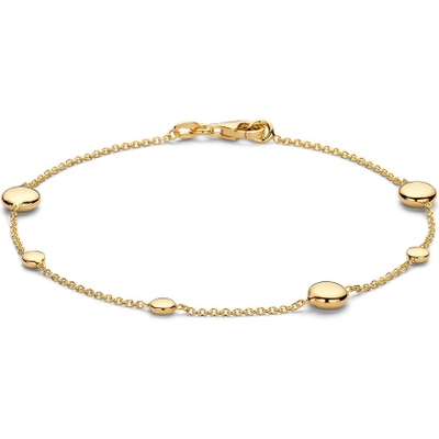 AW107931 14k gouden armband met rondjes 19 cm