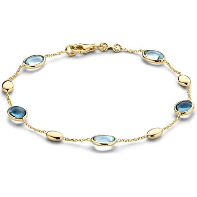 AW136735 14k gouden armband met edelstenen 19 cm