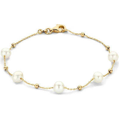 AW137837 14k gouden armband met parels 19 cm