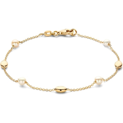 AW137889 14k gouden armband met parels 19 cm
