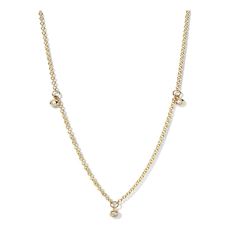 Excellent Jewelry CG117200 14k gouden ketting 42-45 cm met 0,12 ct diamant