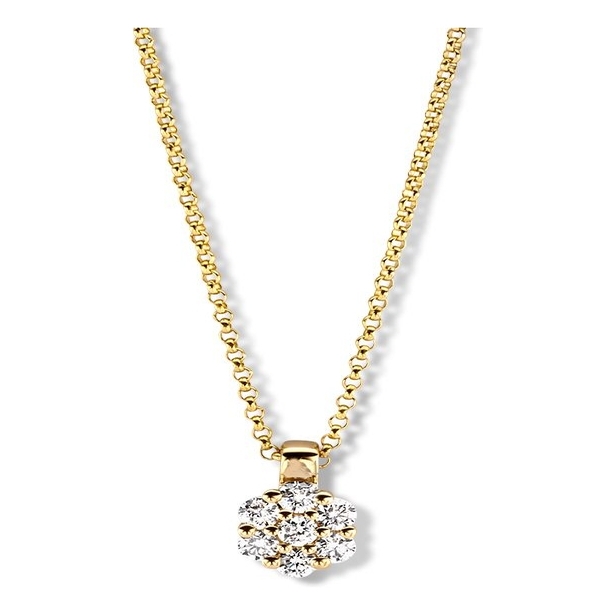 Excellent Jewelry CG117222 14k gouden ketting 45 cm met 0,20 ct diamant