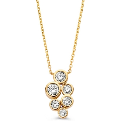 CG117969 14k gouden ketting met hanger 081 ct diamant