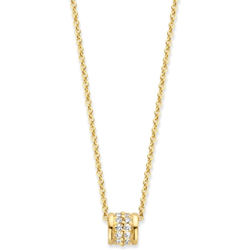 Excellent Jewelry CP116622 14k gouden ketting met 0,12 ct diamant